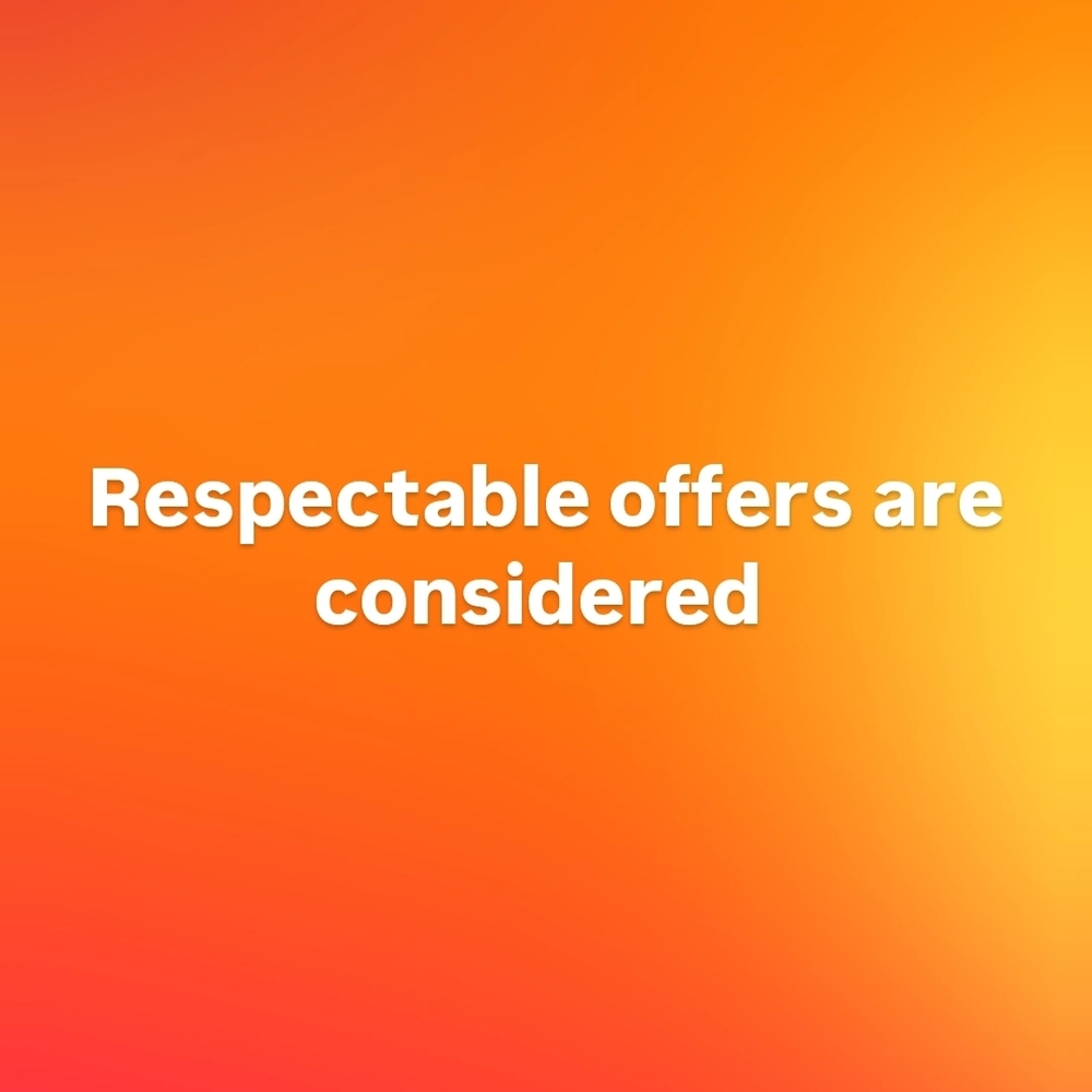 Graphic Text Image - Orange Gradient "Respectable offers are considered"